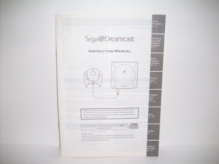 Dreamcast System Instruction Manual - Dreamcast Manual